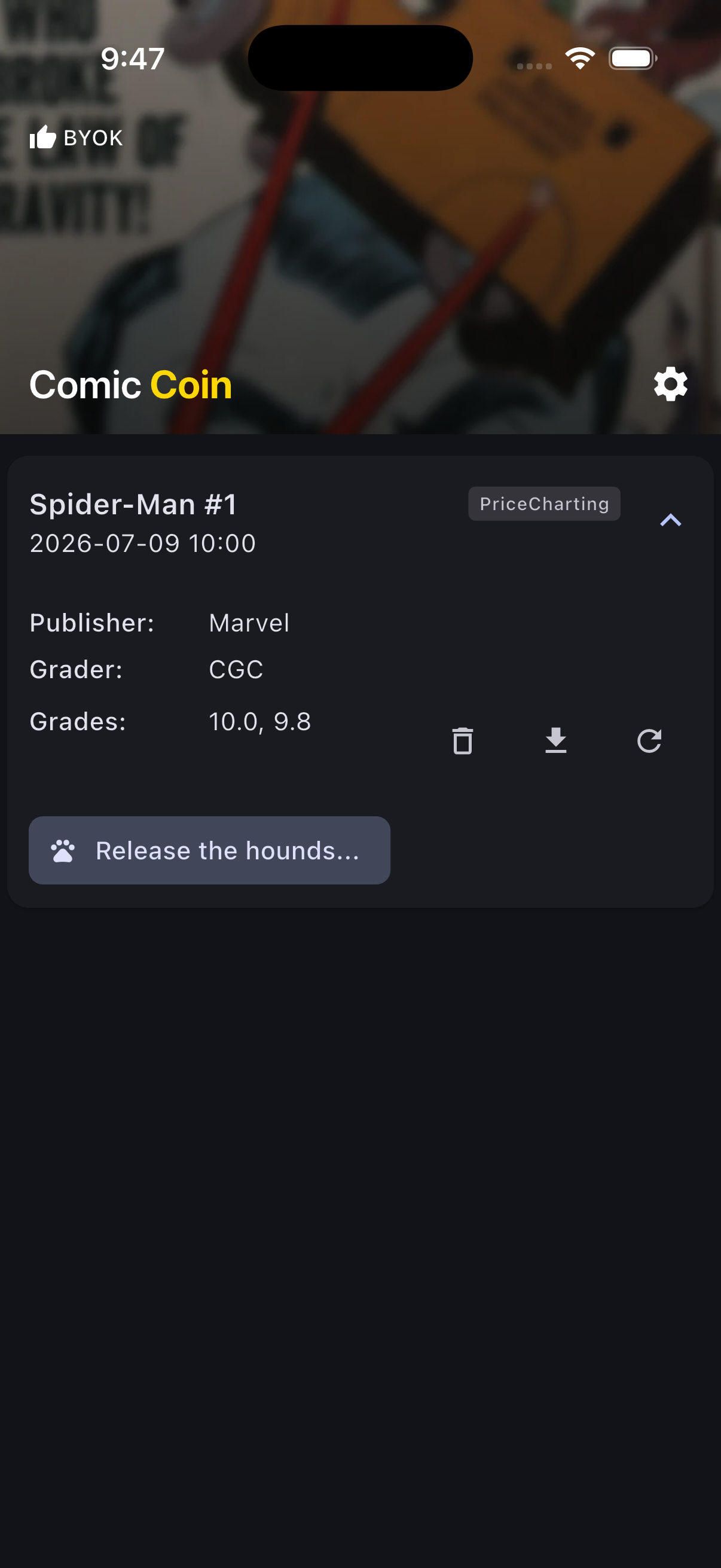 Release the Hounds action button