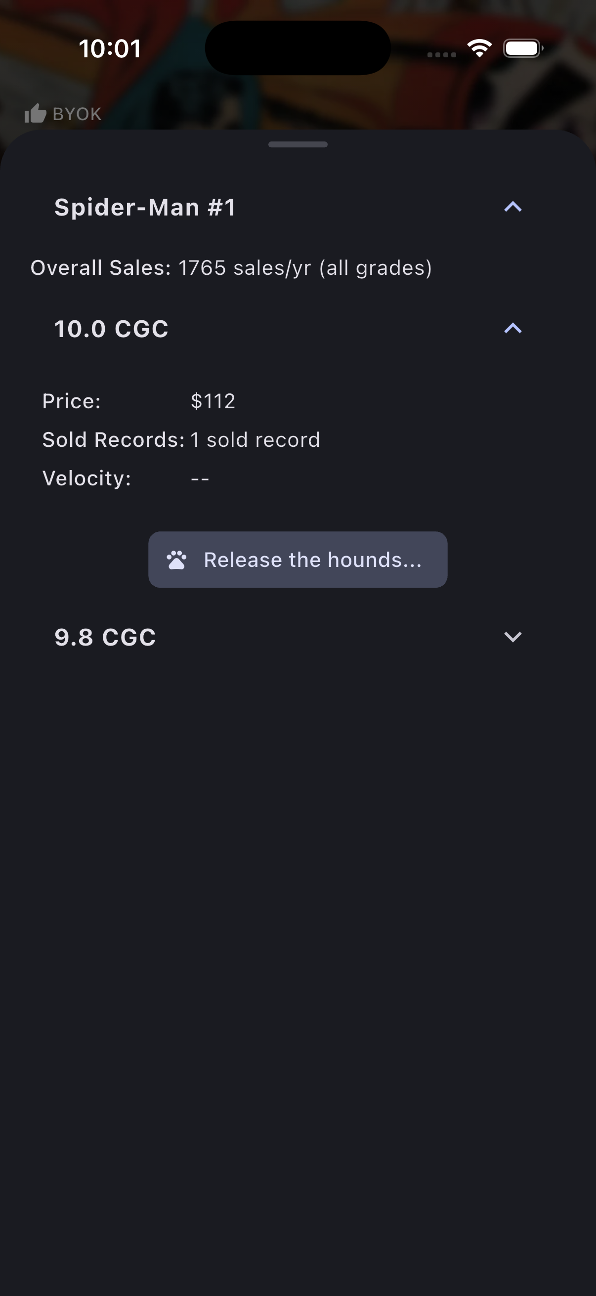 Expandable results tree